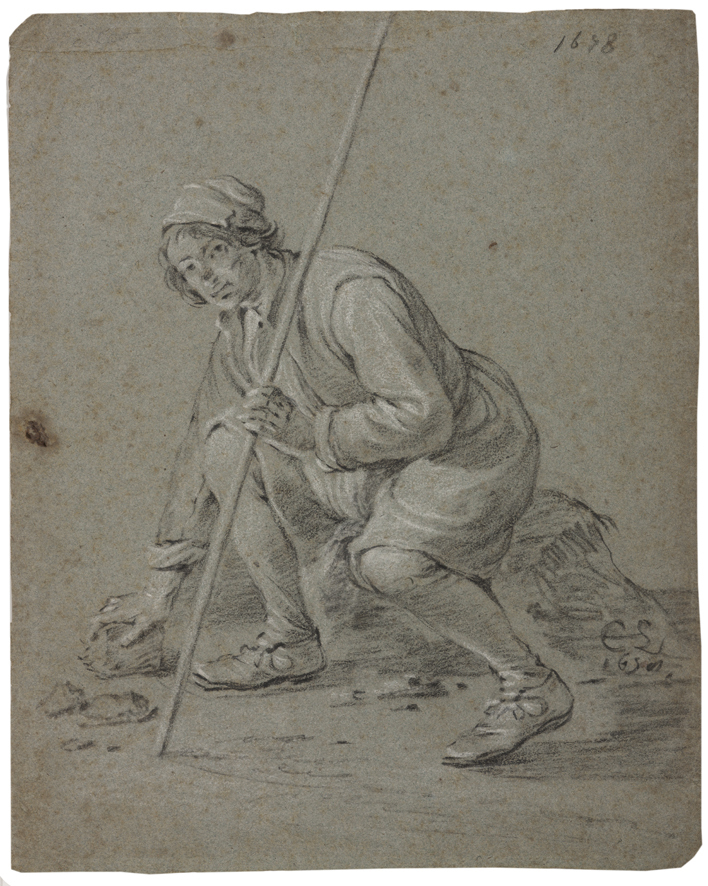 Zittende herdersjongen